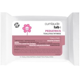Cumlaude Lab Children's Intimate Wipes, Pack of 15, Cleansing and Refreshing, Physiological pH