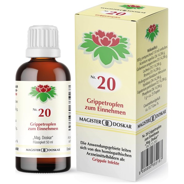 MAGISTER DOSKAR Tropfen Nr. 20 - Homöopathische Grippetropfen, 50 ml