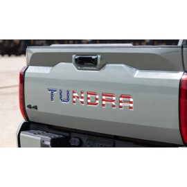 AUTOCARIMAGE US flag letters compatible with TOYOTA TUNDRA 2022 23 logo tailgate insert