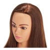Hairingrid Maniqui Cabeza Cabello Natural Castaño Oscuro 55cm Hairingri