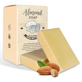 Princess Belle Almond Soap, Natural Soap Bar, Exfoliating Bar Soap for Dirt, Moisturizing Bar Soap for All Types Skin, 2 Pack