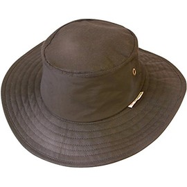 Scippis Western Cowboy Hat Oilskin Jacket Weatherproof Brown Size XL, brown