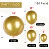 PartyWoo Metallic Gold Balloons, 120 pcs Gold Metallic Balloons Different