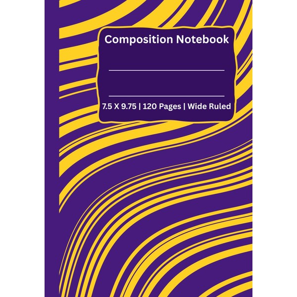 School Spirit Composition Notebook: Purple & Gold Edition • Wide