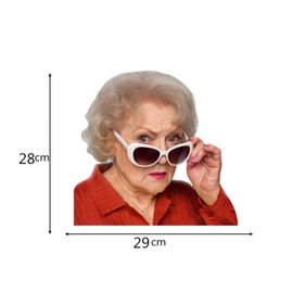 Senksll Betty-White Car Window Cling Funny Sticker Window Decal for Vehicles Automotive Stickers for Out Side (Betty_Left)