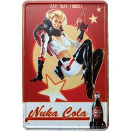 Fallout panneau métal Nuka Cola Girl
