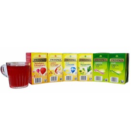 Twinings Infusions Fruit Green Variety Pack 6 x 20 Assorted Individually Wrapped Tea Envelopes (120 tea envelopes)