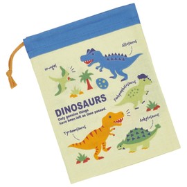Skater KB62-A Children's Cup Bag, 8.3 x 5.9 inches (21 x 15 cm), Dinosaurus Picture, Made in Japan