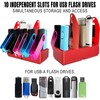 TATMOHIK USB Flash Drive Organizer for Desktop, Space-Saving Design Square