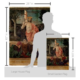 Ornament Collection The Resurrection Burlap Garden House Flag-Kit Religious Faith Hope Grace Peace Dove Christian Religion Easter Decoration Banner Small Yard Gift Double-Sided, Made in USA