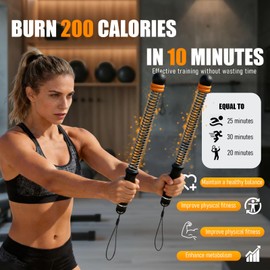 2026 New Ropeless Battle Ropes Adjustable Weight - Weighted Cordless Battle Ropes for Home Gym, with Non-Slip Handles, Heavy Portable Battle Sticks
