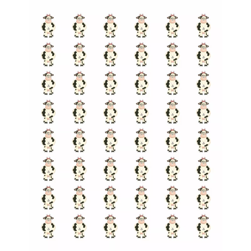 handmade 48 CUTE COW ENVELOPE SEALS LABELS STICKERS 1.2" ROUND