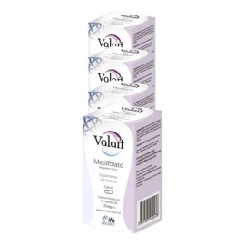 Valait Metilfolato 7.5 Mg 30 Cápsulas Suplemento Pack 4                                                                                               
