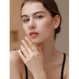 Seiyang Corgi Rings 925 Sterling Silver Corgi Open Rings Dog Adjustable Rings Puppy Dog Jewelry Gifts for Women Dog Lovers