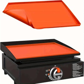 Blackstone Silicone Griddle Mat - Heavy Duty & Reusable Griddle Buddy Pad for Outdoor Barbecue, BBQ Accessory (17'' Orange)