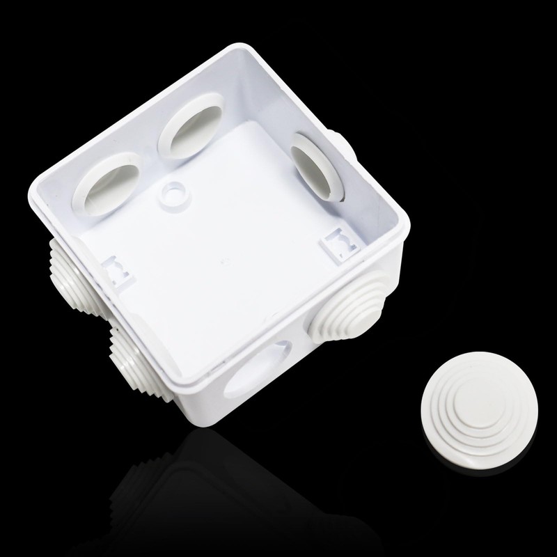 PIWOSGOL Pack of 6 Surface-Mounted Junction Boxes, Waterproof Junction Box