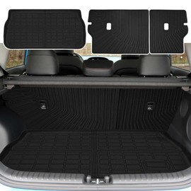 CaBYbigG Cargo Mat Cargo Liner for Kia Soul 2020-2025 Trunk Mat Back Seat Cover Protector with Backrest Mat Dog Liner TPE All Weather