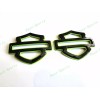 Custom 2Pcs Set Gloss Black Green Double Layer Harley CVO