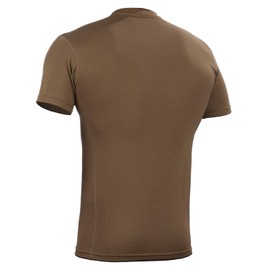 281Z Mens Military Moisture Wicking Base Layer T-Shirt - Tactical Training Army Professional - Polartec Delta - Odor Resist - Cool Touch (Coyote Brown, Medium)