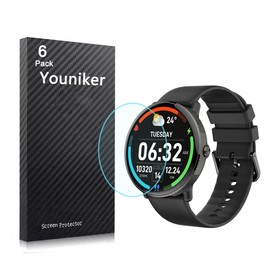 Youniker 6 Pack S61 1.39" Watch Screen Protector Film Compatible with SWGOTA 1.39 inch Smartwatch S61 Screen Protectors Foils Cover Crystal Clear HD Anti-Scratch Anti-Fingerprint