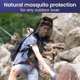 Pack of 4 Mosquito Net Head Mosquito Protection Head Net with Extra Fine Mesh for Outdoor Lovers Face Protection Outdoor Fishing Beekeeping Camping Spacious Mesh Room Works Over Most Hats, black, One