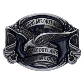 TYWestyles Belt Buckles for men women - Western Cowboy Belt Buckle American Flag and Eagle Belt Buckle (Antique Silver Eagle Buckle, Medium)
