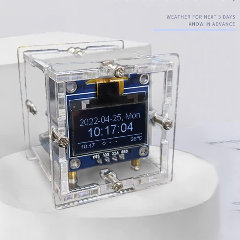 PRATYAHARA ESP8266 DIY Electronic Kit Mini Clock OLED Display Connect