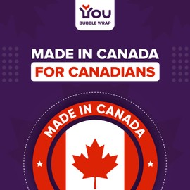 YOU Bubble Wrap Cushioning Rolls for Moving and Packing | Moving Supplies | Air Wrap | MADE in CANADA | 12 Inch x 72 Feet total | Perf every 12 inch | Papier bulle pour emballage | Small Bubble 3/16 |