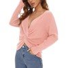 LILBETTER Women's Long Sleeve Loose Criss Cross Twisted Back Pullover