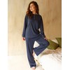 Ekouaer Waffle Knit Pajamas for Women Set Long Sleeve Pants