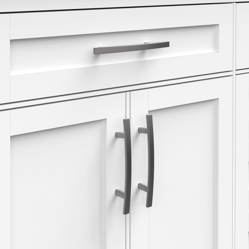 HESTIA HARDWARE 10 Pack | Pewter Arch Handles Antique Silver