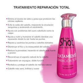 Tratamiento reparación total para puntas abiertas, todo tipo de cabello, dañado, reseco, maltratado, teñido o decolorado. hidratación, salud y vitalidad para tu pelo