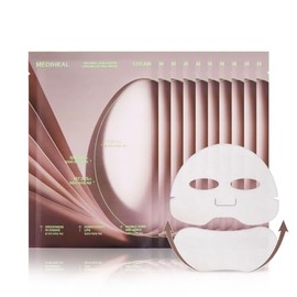 Mediheal Máscara de elevación de crema de colágeno con retinol (4 unidades) para máscara de línea V, antienvejecimiento, ayuda a reducir las líneas fi
