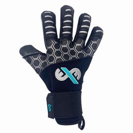 Goalkeeper Gloves for Adults Youths Boys and Girls Latex with Grip Professional Premium Quality for games and training Double wrist strap for support Negative cut for comfort and feel (Academy, 7)