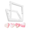 Acrylic Cookie Stencils Partner, 3.54"x3.54" Magnetic Cookie Stencil Frame Stencil