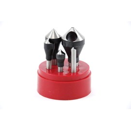 SHARS 5 PC 90 Degree Zero Flute HSS Countersink & Deburring Set 404-9222 P