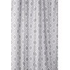 Croydex Grey Medallion Textile Shower Curtain with Hygiene 'N' Clean