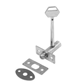 uxcell 42mm Length Fire Door Metal Hidden Manager Tubewell Mortise Lock Silver Tone W Key