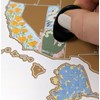 Jetsettermaps Scratch Your Travels USA State Flowers Map - Colour: