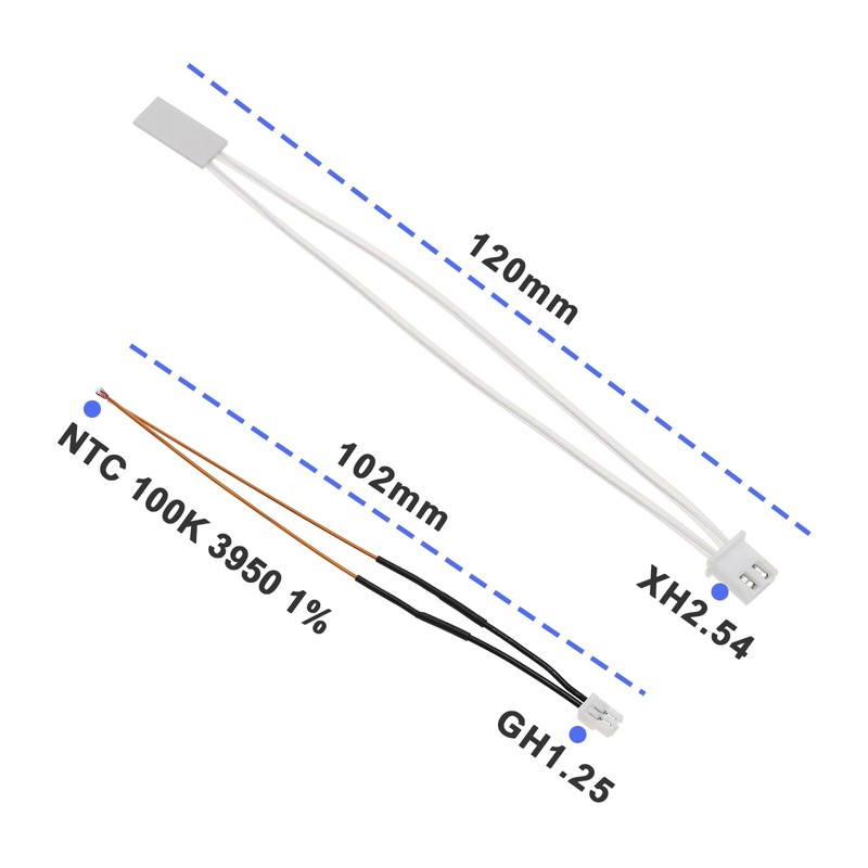 1 Set Keramik Heizung Thermistor Temperatursensor für 3D-Drucker-Extrusionsgeräte-Zubehör Metall-Halteklammer kompatibel
