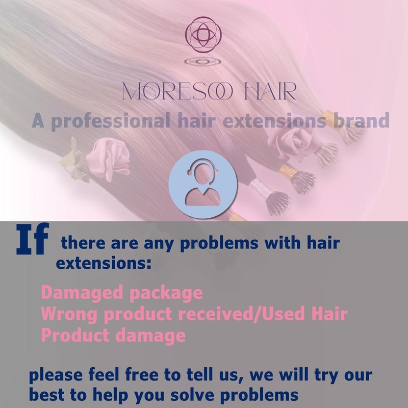 Moresoo Nanoring Real Hair Extensions, 45 cm, Root Brown to