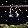 Sterling Silver Tiny T-Rex Dinosaur Earrings - Handmade, Solid .925