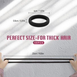 YISCOKO Hair Ties,Hair Elastics For Women,Hair Ties For Women,Hair Band,Ponytail Holders,Scrunchies For Women,Hair Bands For Women-Hair Elastics For Thick Hair,Hair Accessories For Women(50 PCS-Mix Color)