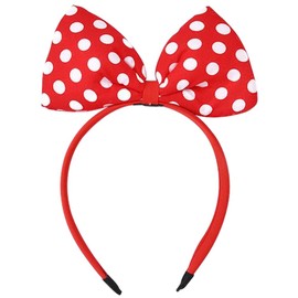 SSKRYL Big Ribbon Cute Headband Cosplay Hair Ornament (Dot, FREE)