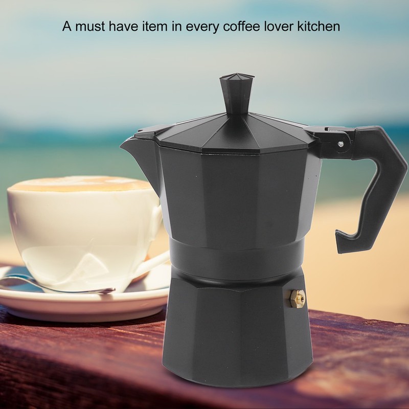 Stovetop Moka Pot Italian Hand Brewed Coffee Maker Aluminum Alloy