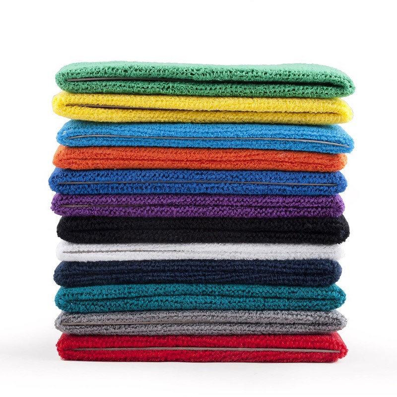 GOGO Sports Headband Sweatband Athletic Terry Cloth Head Band Black