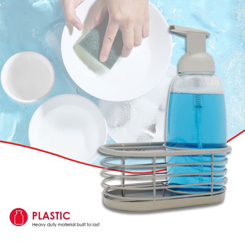 13.5 oz Capacity Refillable Plastic Bottle with Open Wire Caddy