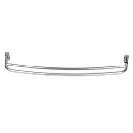 JS Jackson Supplies Double Curved Shower Rod, Metal Construction, Adjustable Between 44 to 70 Inches, Aluminum Rods and Zinc Mounting Hardware, Quality Modern Bathware, Brushed Nickel Finish