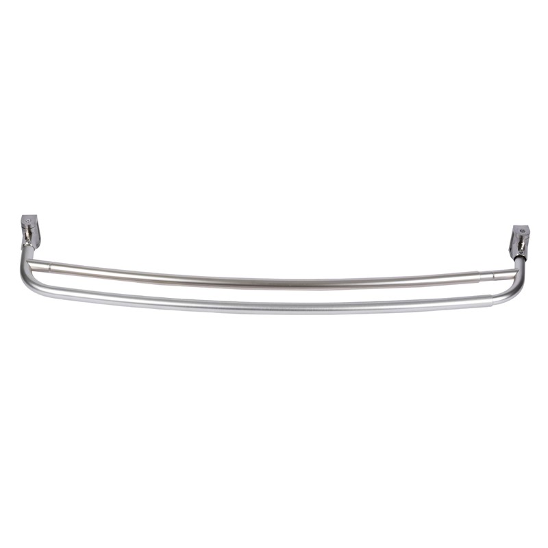 JS Jackson Supplies Double Curved Shower Rod, Metal Construction, Adjustable
