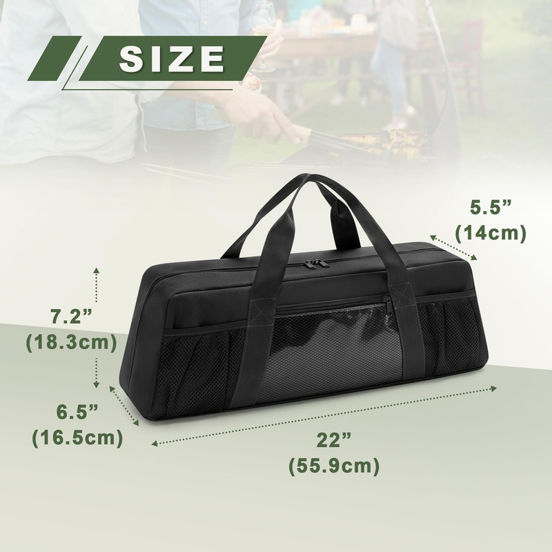 HODRANT Grill Tool Storage Bag, Outdoor BBQ Utensil Holder for